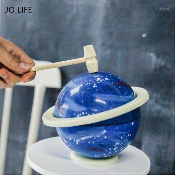 

baking moulds jo life 3pcs/set 3d planet ball creative epoxy universe earth cake mold decoration tool dessert mousse mould1