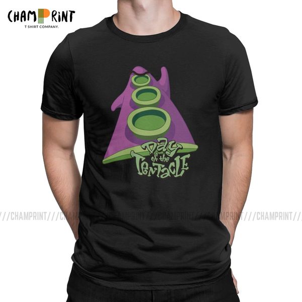 

sport vintage day of the tentacle t-shirts for men crewneck pure cotton t shirt short sleeve tee shirt plus size clothes