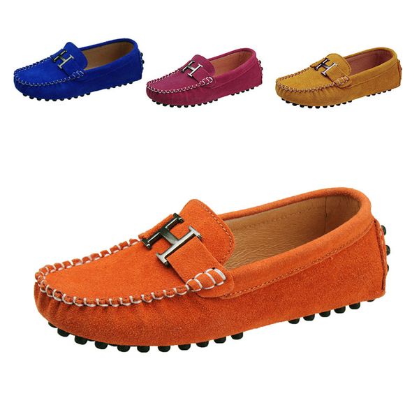 

2020 luxury casual shoes girls boys anti slip toddler flats shoes good quality leather kids loafers brand slip on big boy shoes c1002, Black;red