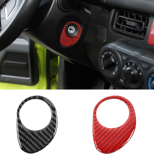 

carbon fiber car key hole ignition switch decoration sticker for suzuki jimny 2019 up interior accessories