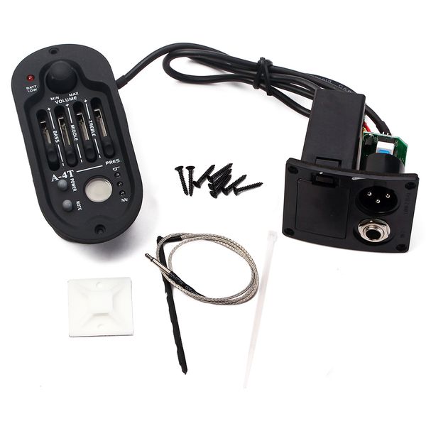 

4 группа a-4t eq folk guitar preamp эквалайзер piezo pickup с жк-тюнером 10см