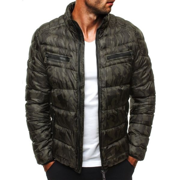 

2021 New Winter Parkas Warm Outwear 3d Print Stand Collar Jacket Coat Male Casual Slim Fit Thicken Parka Men Overcoat Dobc, Black