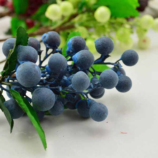 

cheap искусственная черника плодоовощ плодоовощ ягоды для свадьбы дома украшения вазы декоративный цветочный горшок diy stamen шелковые раст