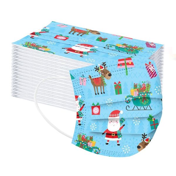 

children's 100pcs face mask printed disposable masks for children and christmas halloween 24h fast shipping