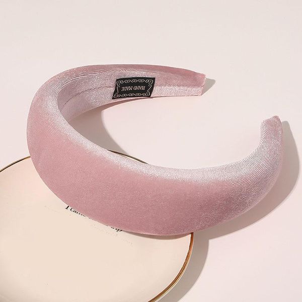 

fashion sponge padded headbands for women wide bezel hairbands thick velvet hair hoop girls non-slip hairband hair accessories q sqcyds