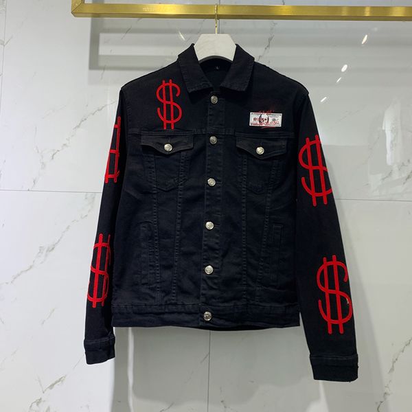 

black blue biker denim jackets for men slim fit short hip hop motorcycle casual coats fitness clothing embroidered letters m-3xl