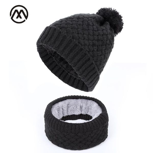 

beanies women's knit cotton caps warm and comfortable autumn winter men's universal ski mask hats scarf bone