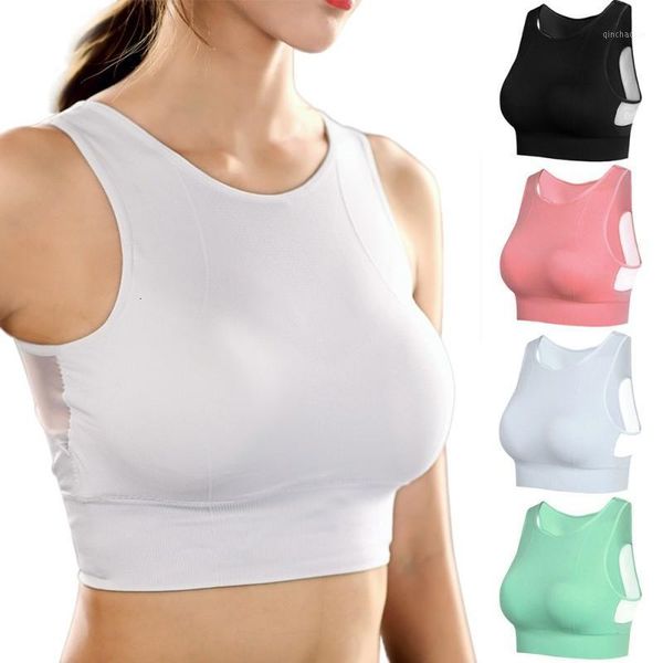 

women's sports bra mesh stitching yoga bra shake proof quick dry fitness padded gym wire push up running1, White;black