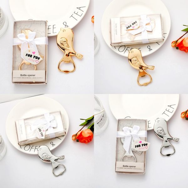 

bottle opener alloy love bird pattern wine dispenser wedding favors giveaways gift oppen beer tool factory direct selling 3 8tsa p1