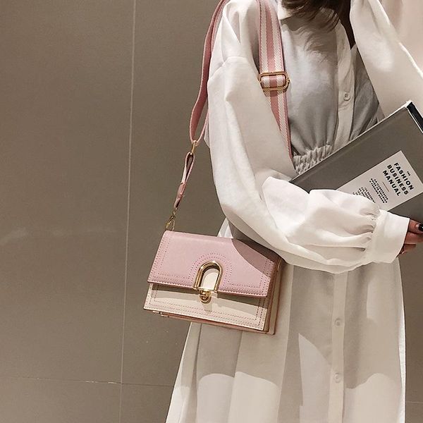 

crossbody single shoulder bag plug lock small square handbag for girls women new