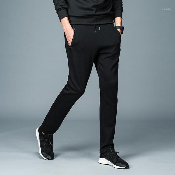 

mrmt 2019 brand new men's trousers cotton slacks male big yards cultivate pure color knit black pants for male straight trousers1