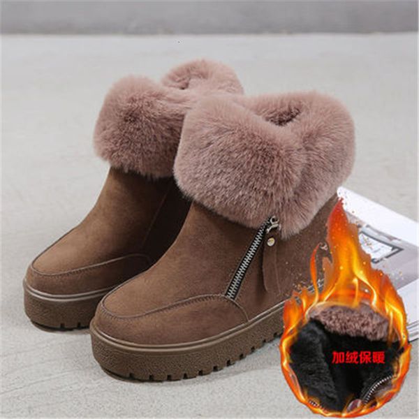 

winter 2021 new in the open air snow skinned boots non-slip fitted teddy shoes for woman retro shoe x3fa, Black