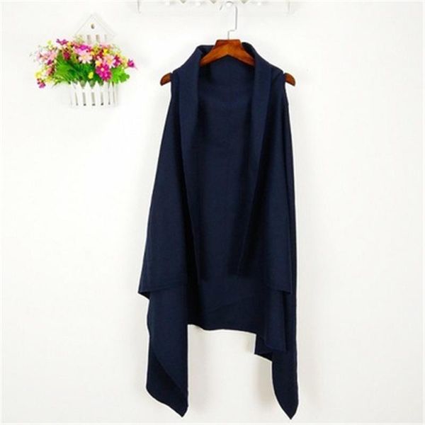 

new sleeveless outwear cardigans loose casual 2020 korean fashion autumn winter women sweaters femme 1, White