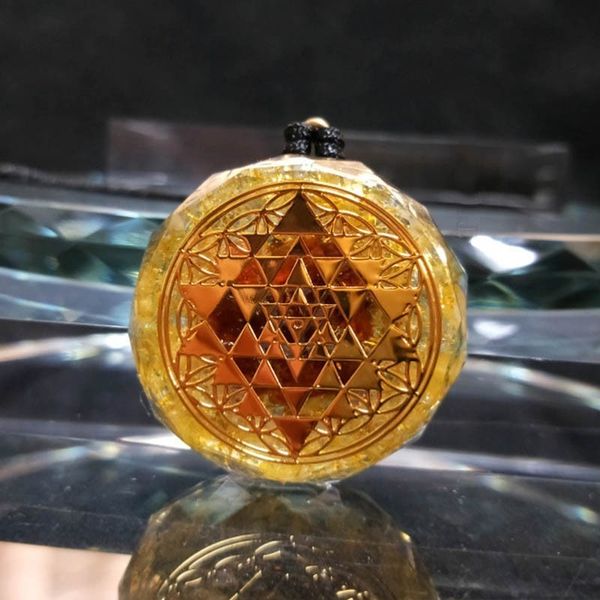 

aurareiki orgonite crystal energy pendant necklace healing help love fortune men and women transfer chakra, Black