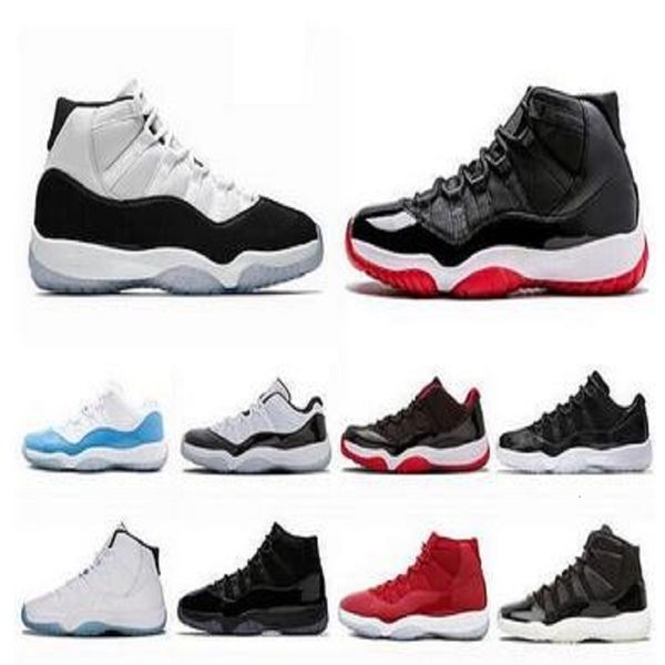 

bred 11 11s concord 45 space jam snakeskin mens basketball shoes bred heiress gamma blue sport sneakers, White;red