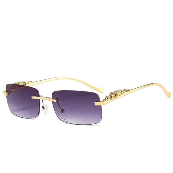 

70% off clearance online vintage frameless rectagular cutting lens sun glasses men retro gradient tea unique sunglasses wholesale protection, White;black