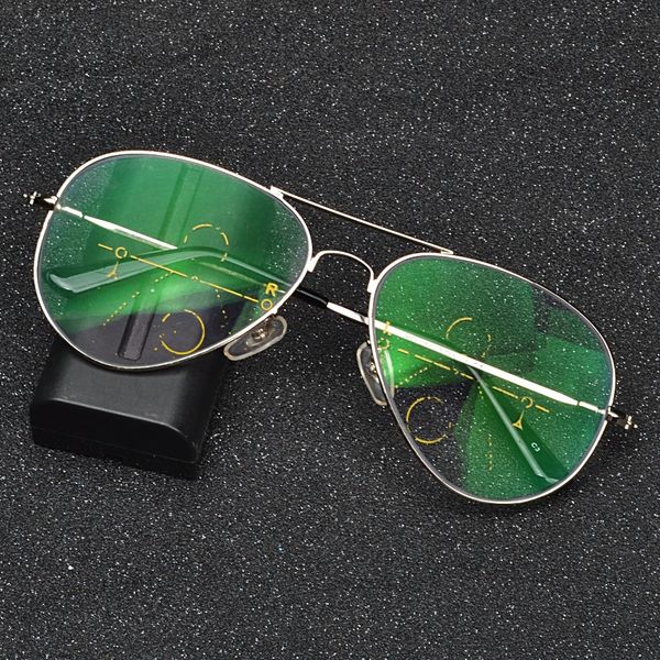 

sun pchromic progressive multi focus reading glasses men women round multifocal diopter progressive pilot sun glasses nx, White;black