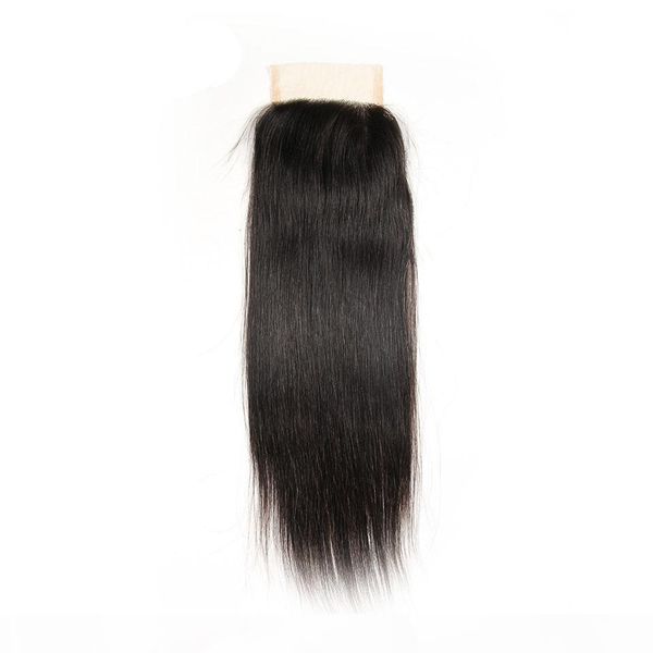 

brazilian peruvian mongolian malaysian cambodian indian remy human hair closure straight 8"-20" hair extension cheap, Black;brown
