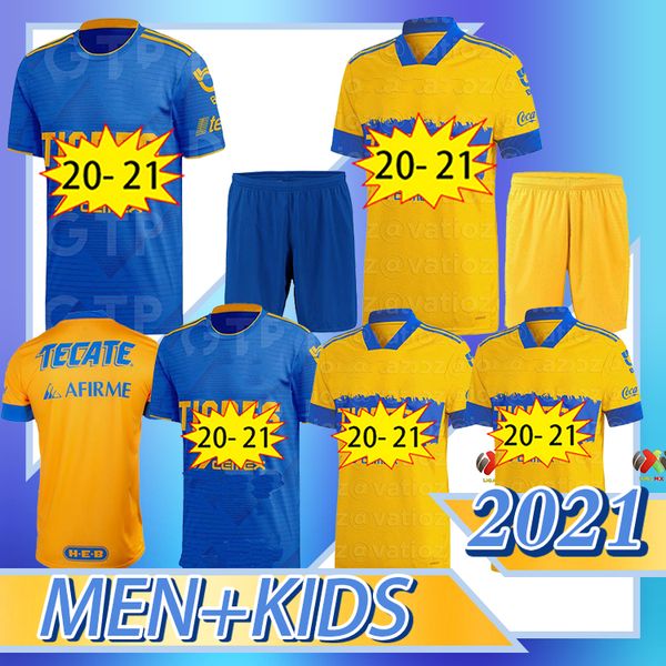 

2021 tigres uanl 7 stars third soccer jersey home away 2020 mexico club tigers yellow gignac vargas h. ayala sosa jerseys football shirts, Black;yellow