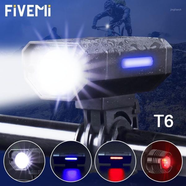 

bike lights 2000mah bicycle front light set usb rechargeable led head with horn lamp cycling for accessories1