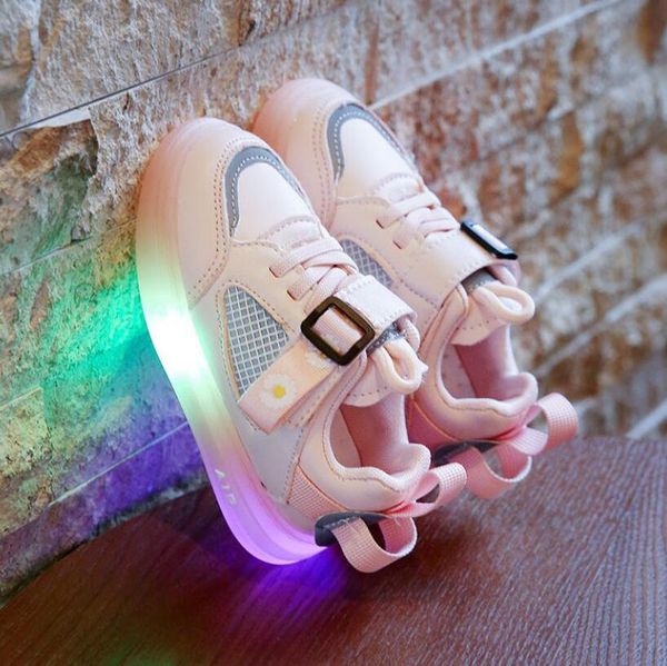 

kids toddler shoes led glowing sneakers with light children running shoes hook loop fashion luminous sport shoes for girls boys sqccxn, Black