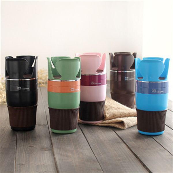 

rubber multifunction car drinking bottle holder rotatable water cup holder cell phone organizer car interior accessories dhl