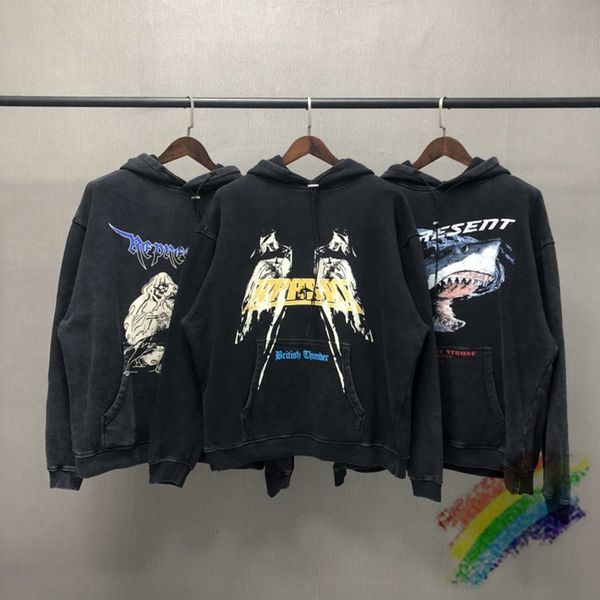 

3colors hoodie men women 1 heavy weight jersey pullover sweatshirts, Black