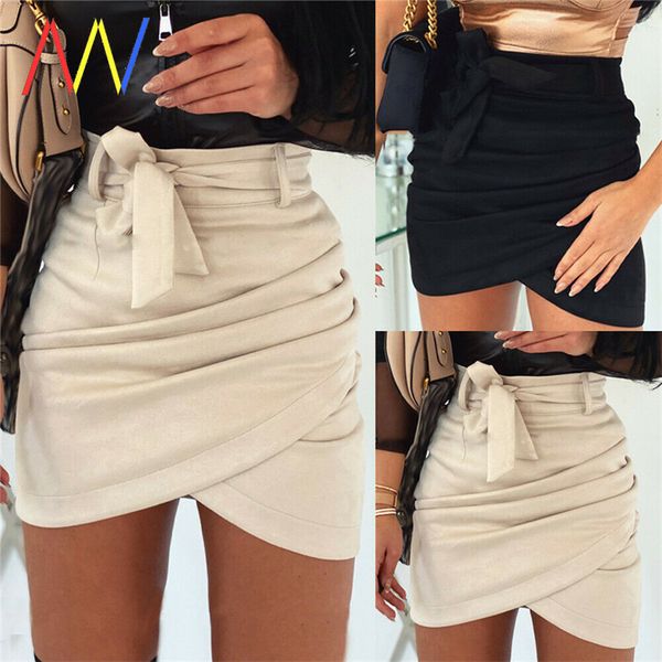 

designer suede skirts women bodycon leather short skirt for laides black friday 2021 deals, White