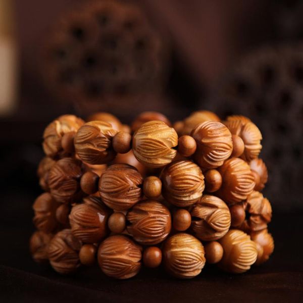 

лотос резной красного дерева 12 браслет натуральный национальный браслет ветровый браслет защитный шестерня с бисером lotus резный дешевый д