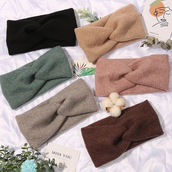 

donarsei корея winter wide вязание крест оголовье для женщин мода solid color упругих йог повязки бинт банданы hairbands