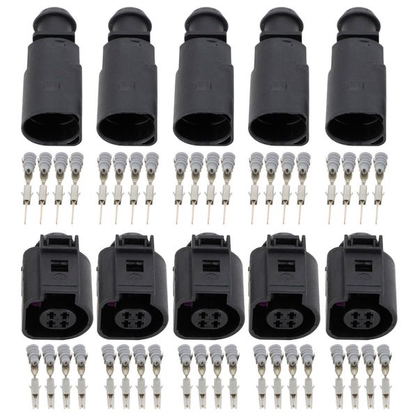 5 conjuntos 4 PIN DJ7042B-1.5-11 / 21 Conector de tomada de conector de plugue peças de automóvel peças de plástico masculino e feminino plug com terminal conector