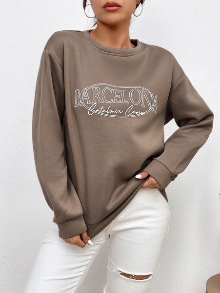 

letter graphic drop shoulder pullover d10y#, White;black