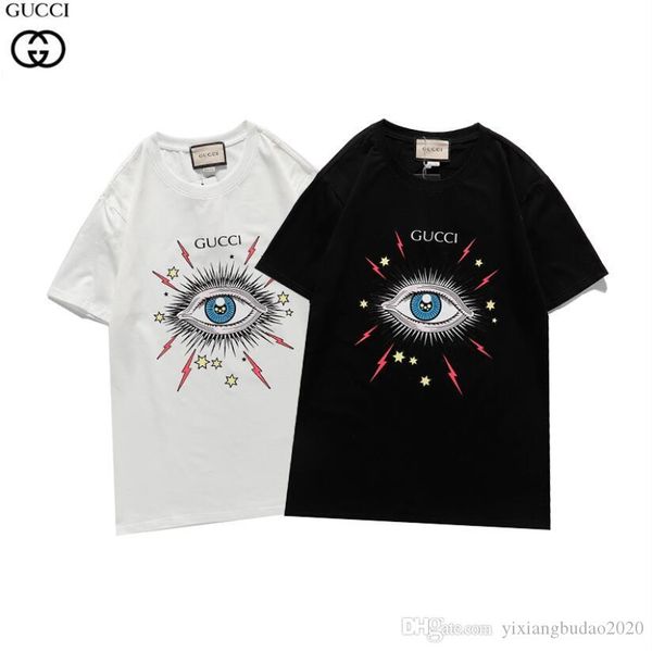 

new designers for men shirt luxury t-shirts men's printed letter embroidery t-shirts men's brand short-sleeved shirts la, White;black