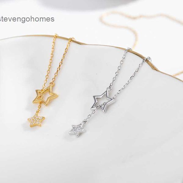 

necklace silver wanying s925 sterling jewelry korean star version net red sweater clavicle chain pentagram accessories a