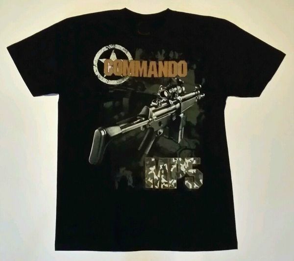 

черный «commando mp5», оба дизайнера балахона sides печатных футболок толстовки