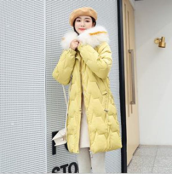 

wholesale fashionable women's winter hooded loose cotton coat, Black