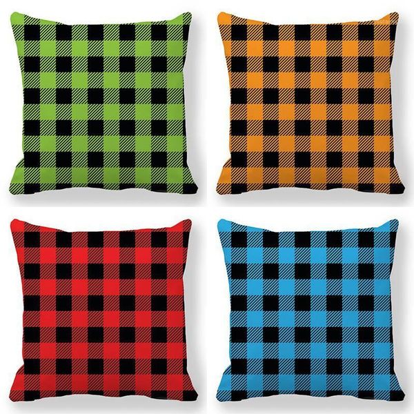 

cushion/decorative pillow 45cm*45cm color striped checked pattern super soft throw cushion covers home decoration pillowcase for living room