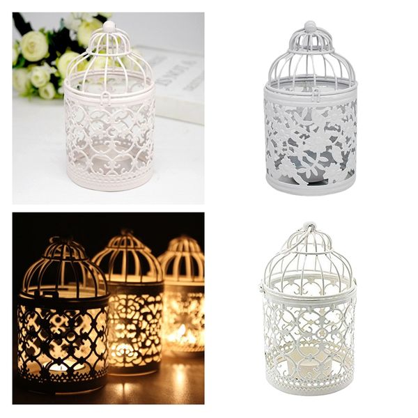 

2pcs европейский дизайн electroplated birdcage форма чай свет подсвечник