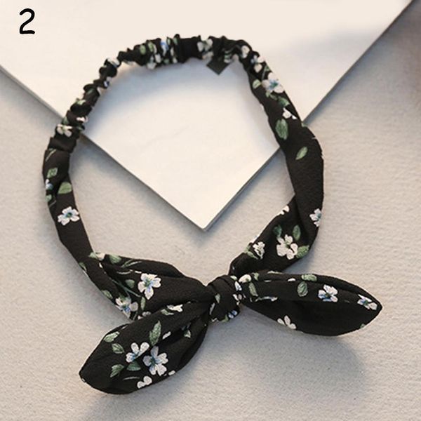 

summer women cute rabbit ears headband denim cloth star striped bowknot hair band elastic turban girls hairband hair accessories q sqcaqi