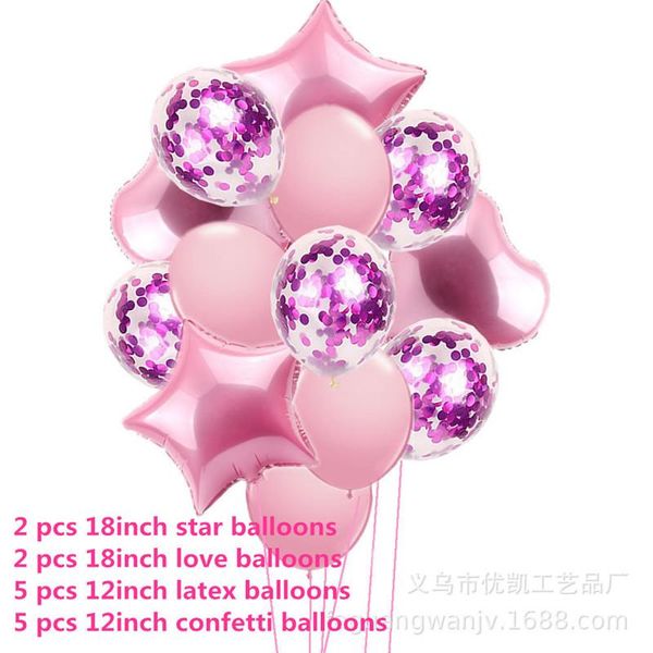 

14pcs 12inch металлические цвета латексные шары конфетти воздушные шары надувные бал для свадьбы день рождения balloon supplies bbyhyy wrhom