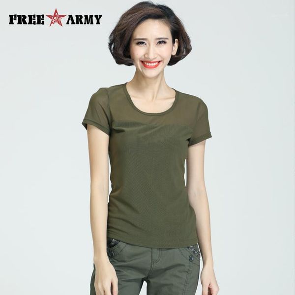 

rmy brand summer green female t-shirt safari style mesh tees short sleeve beach t shirt casual flash deals1, White