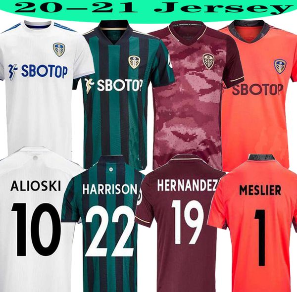 

20 21 leeds soccer jerseys united third away 2020 2021 rodrigo koch costa alioski phillips bamford men kids training football shirt, Black;yellow