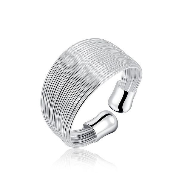 

silver color ring charm women bohemian multi line lady cute lovely nice chain open ring engagement ring wedding r018 h jllxhp