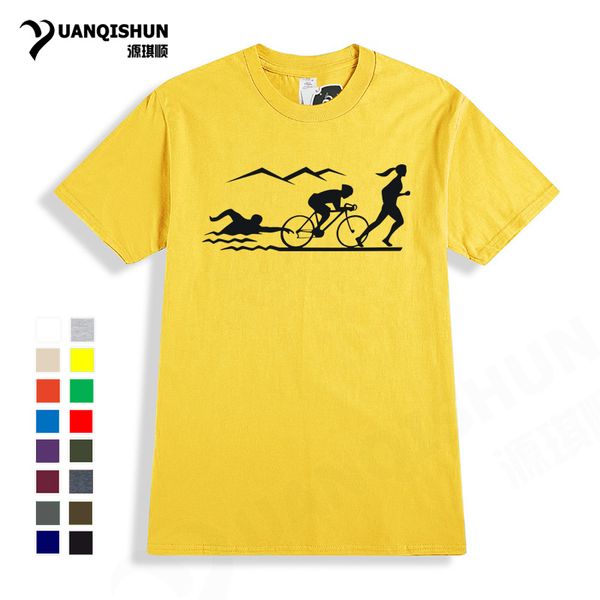 

summer fashion triathlon summer short sleeve cycle runer swimmer print tee triathlon sport hooded sweatshirt hoodie men t shirt
