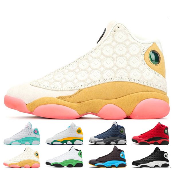 

sale men basketball shoes women mens 13 13s flint playground luky green white soar green pink womens outdoor sneaker trainer shoes, White;red