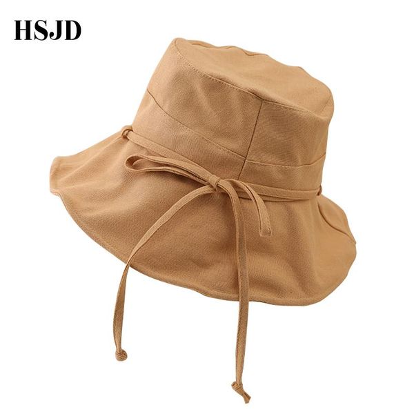 

wide brim hats cotton linen bowknot sun hat female summer solid color bow foldable beach autumn visors anti-uv women's, Blue;gray