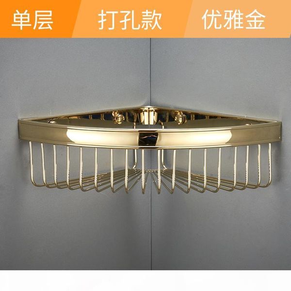 

wall hanging rose gold bath storage rack solid brass bathroom accessories set corner shelf 1 2 layer shampoo shower gel shelf bbylkl