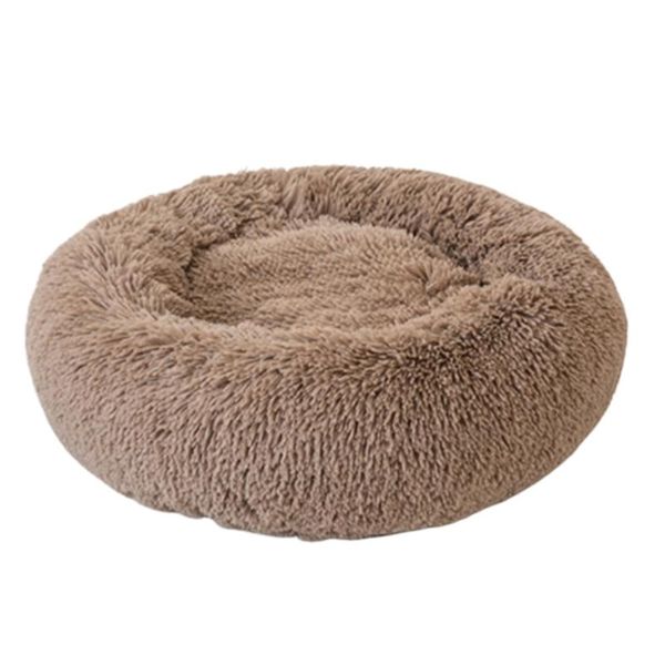 

warm solid sofa puppy breathable portable pet bed washable plush autumn winter cushion round dogs cats soft