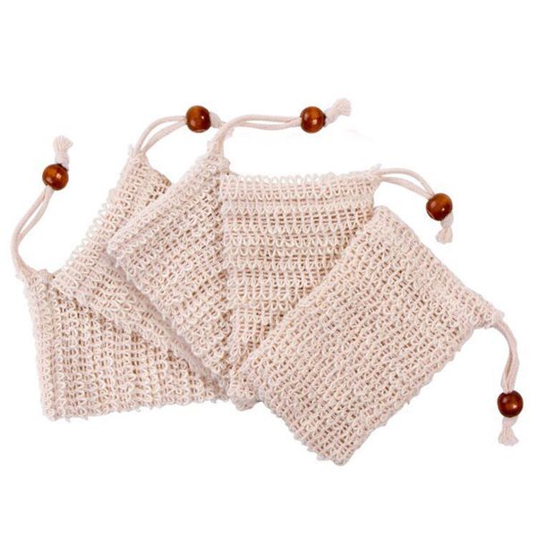 

natural exfoliating mesh soap saver sisal soap saver bag pouch holder for shower bath foaming and drying dhl