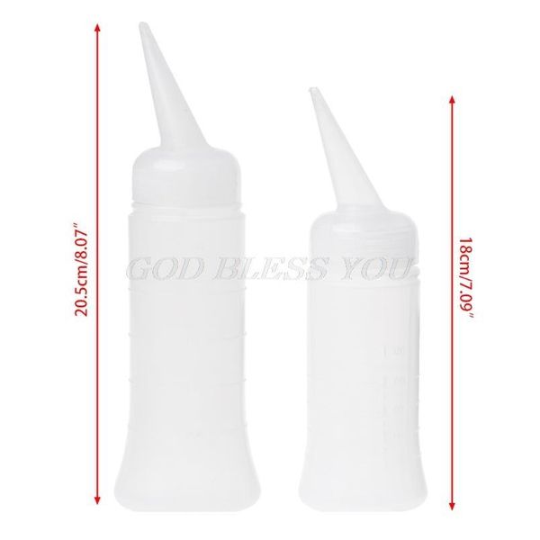 

120ml/260ml salon applicator measuring plastic bottle hair styling hairdressing drop shipping 120ml/260 sqcouq